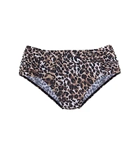 Lascana Women's Print Mid Rise Bikini Swimsuit Bottom