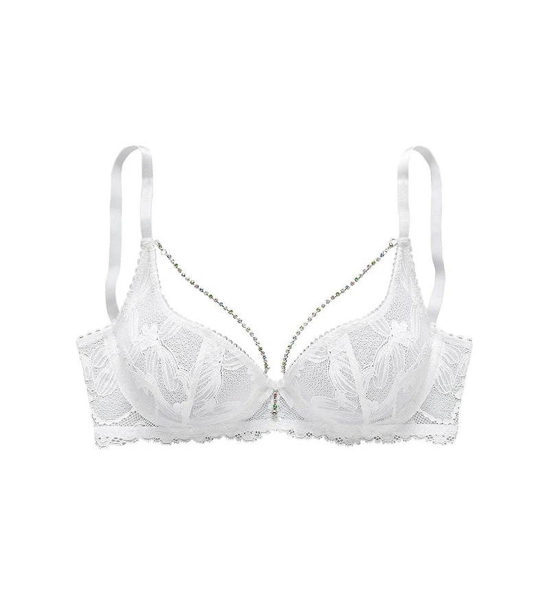 Lascana Women's Rhinestone Chain Lace Bra
