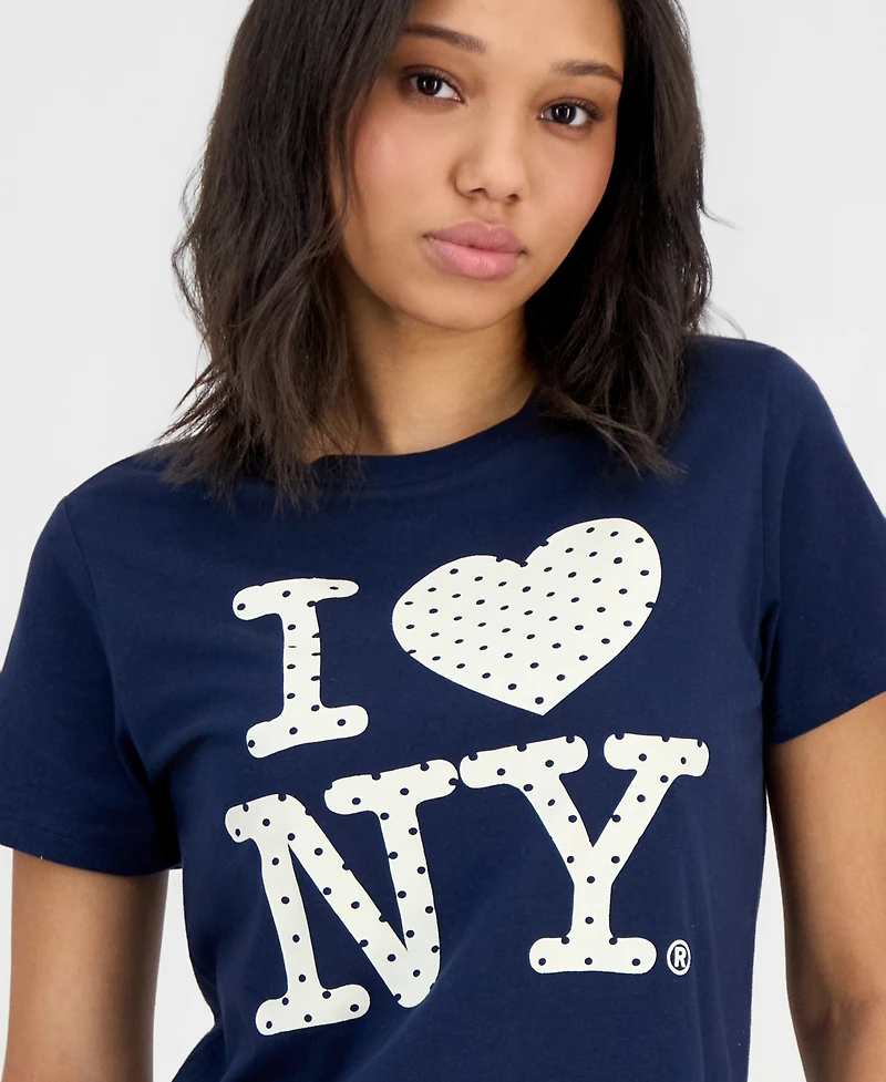 Grayson Threads, The Label Juniors' I Love Ny Polka Dot T-Shirt