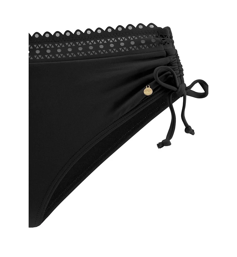 Lascana Women's Side Tie Lace Trim Bikini Bottom