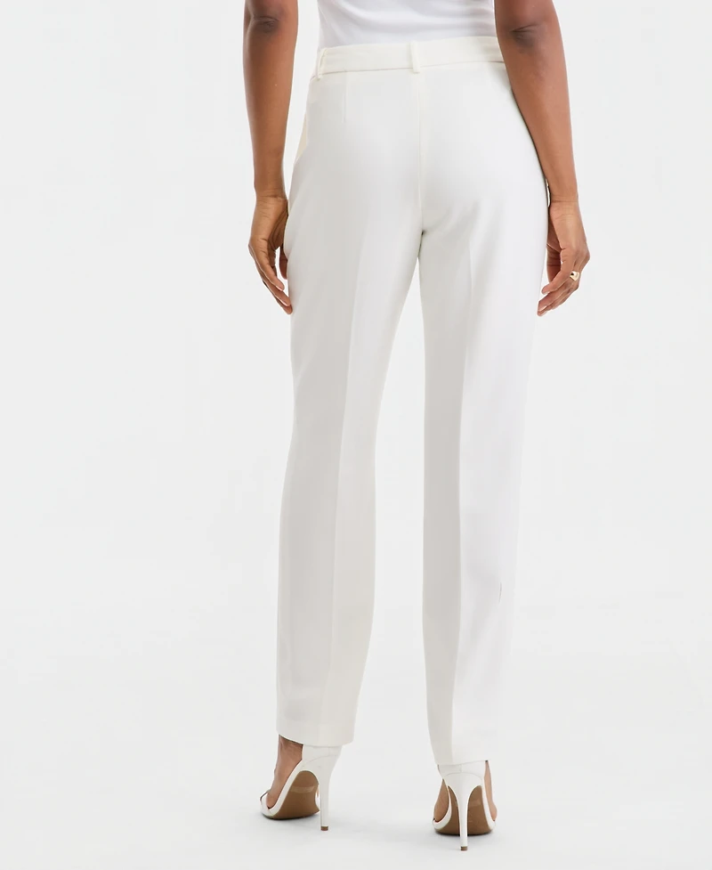 Kasper Women's Stretch Crepe High-Rise Straight Pants