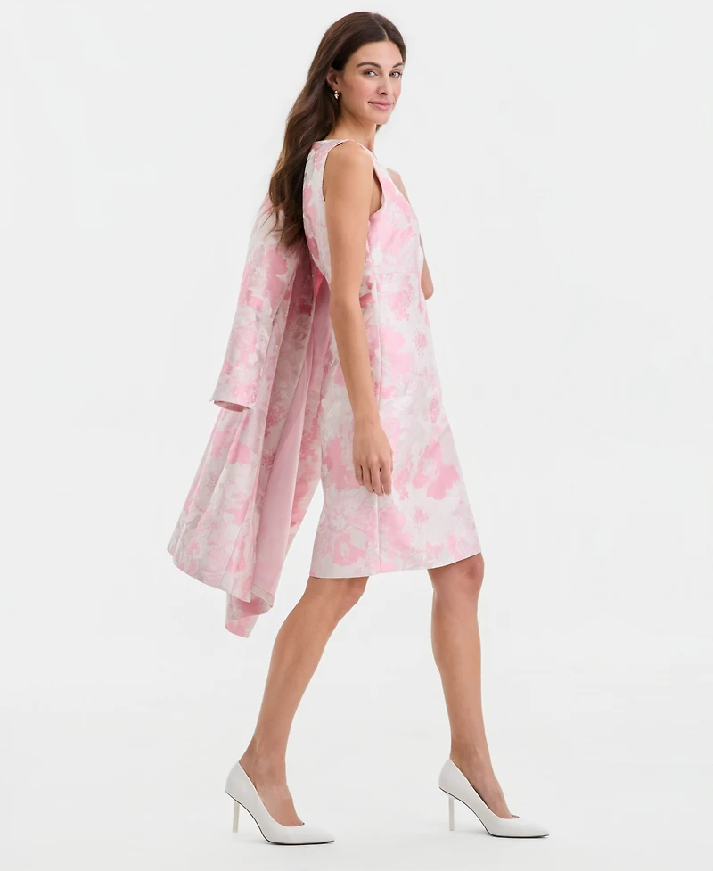 Kasper Women's Floral Jacquard Empire-Seam Dress