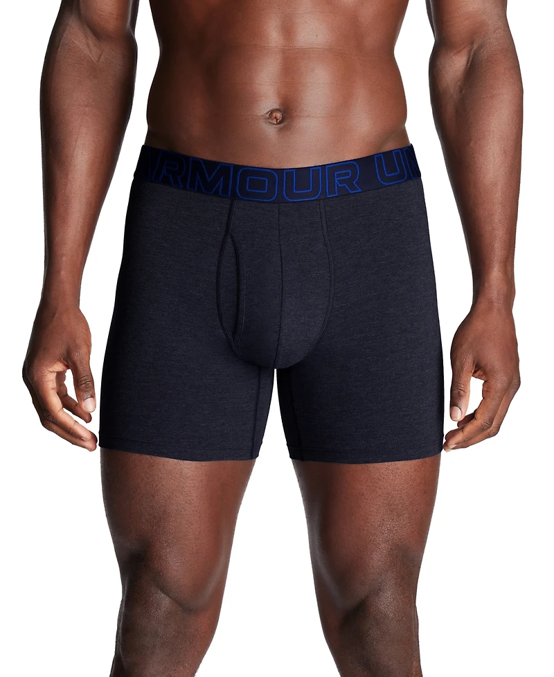 Under Armour Men's 3-Pack Performance Solid 6" Boxer Briefs