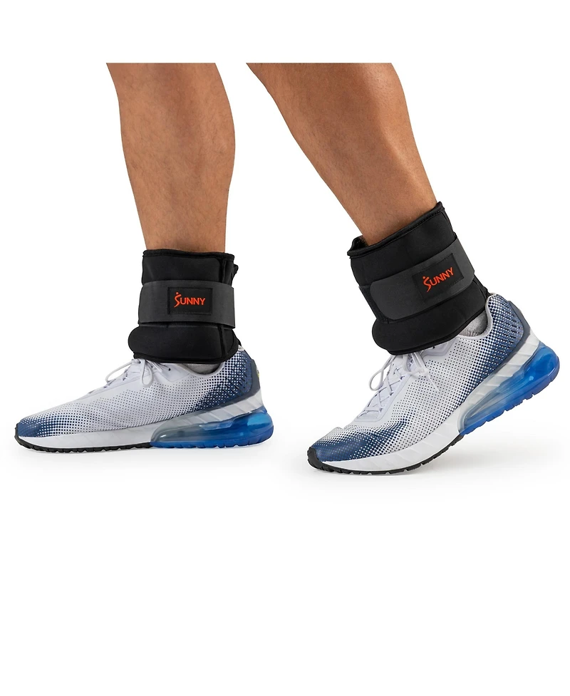 Sunny Health & Fitness Ankle Weights 5 lb, Pair, Black