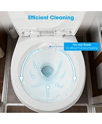 Yescom Rv Camper Toilet Gravity Flush Elongated 20" High w/ Bidet Spray Trailer Caravan