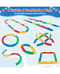 Sugift Colorful Kids Wavy Balance Beam with Textured Surface and Non-slip Foot Pads