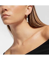 18K Gold Plated Freshwater Pearls -Jackie Necklace & Jackie Earrings Set For Women