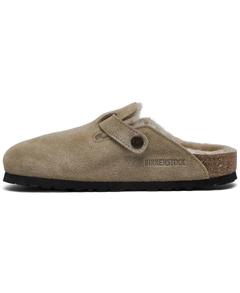 Birkenstock Women's Boston Shearling Suede Leather Clogs from Finish Line