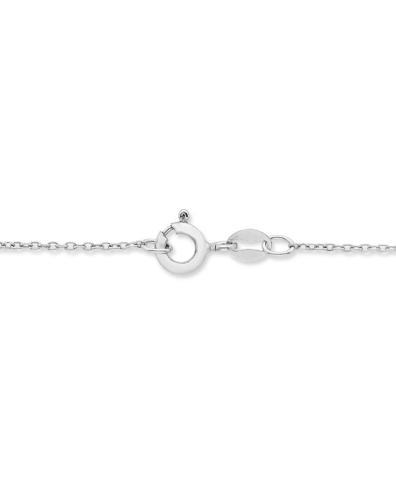 Macy's Diamond Heart Pendant Necklace (1/20 ct. t.w.) in Sterling Silver
