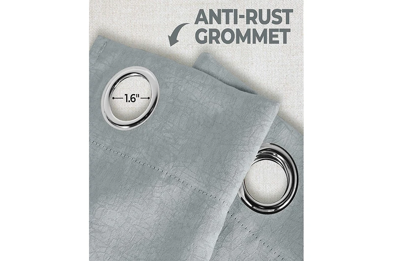 Superior Senna Textured Curtain Set of Panels with Grommet Header