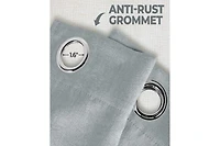 Superior Senna Textured Curtain Set of Panels with Grommet Header