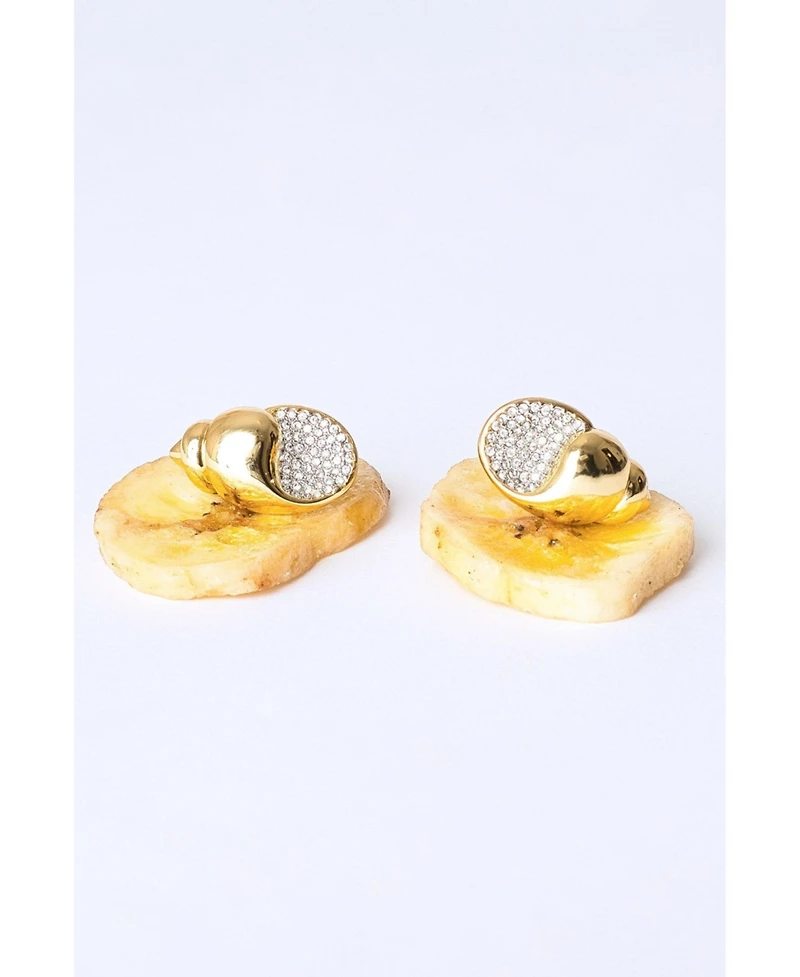 Classicharms Lexi Crystal Seashell Stud Earrings