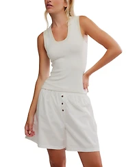 Free People Women's Longer Days Ribbed Scoop Neck Tank Top