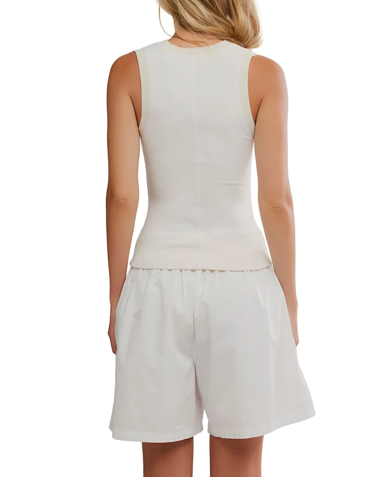 Free People Women's Longer Days Ribbed Scoop Neck Tank Top