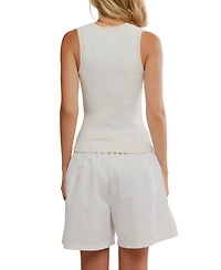 Free People Women's Longer Days Ribbed Scoop Neck Tank Top