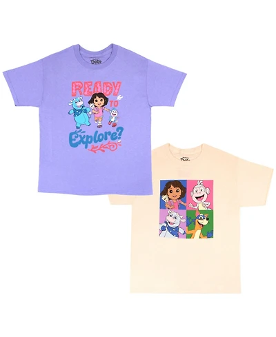 Dora The Explorer Girls 2 Piece Fashion T-Shirt Set