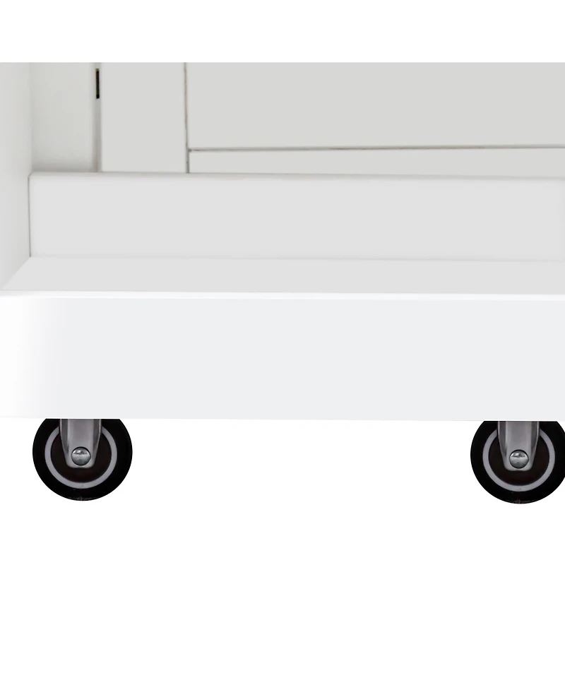 Casainc Kitchen Pantry Cabinet with 4 Doors and Pull-Out Multi-Tier Shelves, Storage Organizer for Kitchen and Dining