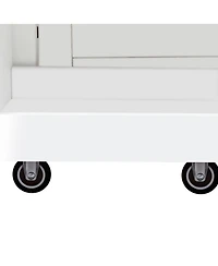 Casainc Kitchen Pantry Cabinet with 4 Doors and Pull-Out Multi-Tier Shelves, Storage Organizer for Kitchen and Dining