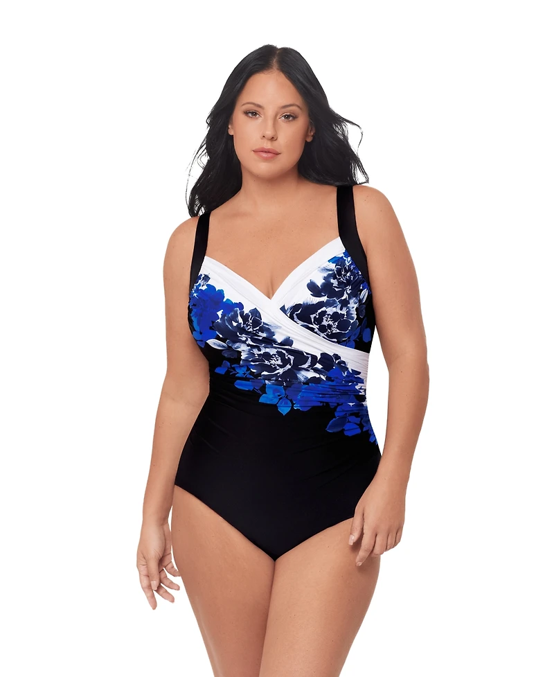 Miraclesuit Plus Ombra Fiore Sanibel Underwire One-Piece Swimsuit