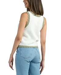 Bcx Juniors' Resort Sleeveless Scoop Neck Sweater