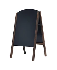 Sugift 31.5 Inch Wood A-Frame Sidewalk Signage Chalkboard