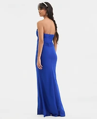 Emerald Sundae Juniors' Strapless Sweetheart-Neck Corset Gown