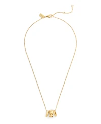 Coach Faux Stone Signature C Braided Rondelle Pendant Necklace