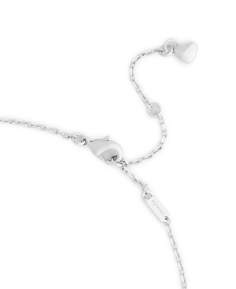Coach Faux Stone Signature Name Plate Pendant Necklace