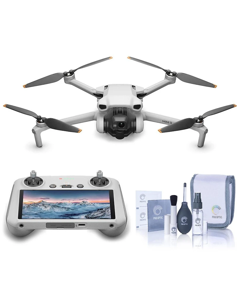 Dji Mini 3 Drone with Rc Remote Controller and ProOptic Cleaning Kit