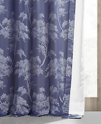 Half Price Drapes Sequoia Floral Faux Silk Jacquard Room Darkening Curtain
