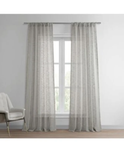 Half Price Drapes Faux Linen Sheer Curtain Pair 2 Panels