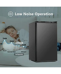 Euhomy 3.2 Cu.Ft Single Door Mini Fridge with Freezer