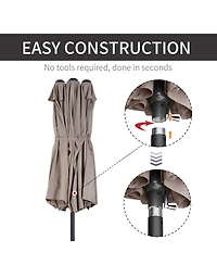 Outsunny Extra Large 15ft Patio