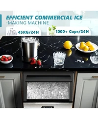 Euhomy Ice Maker with Auto Clean in Silver