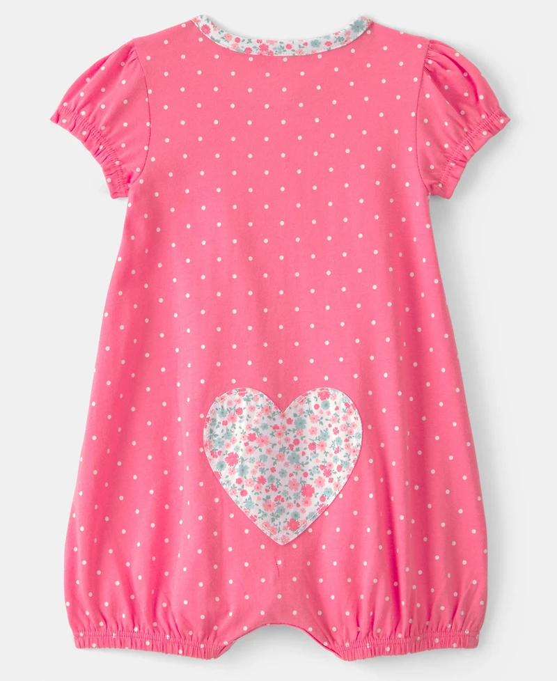 Carter's Baby Girls Heart Graphic Snap-Up Romper