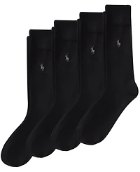 Polo Ralph Lauren Men's Flat Knit Slack Dress Socks, Pack of 4