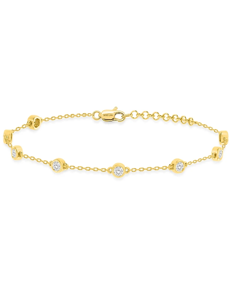 Forever Grown Diamonds Lab-Grown Diamond Bracelet (1 ct. t.w.) Sterling Silver (also 14k Gold Plated Silver)