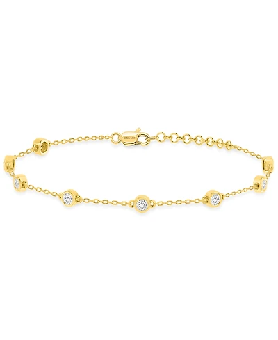Forever Grown Diamonds Lab-Grown Diamond Bracelet (1 ct. t.w.) Sterling Silver (also 14k Gold Plated Silver)