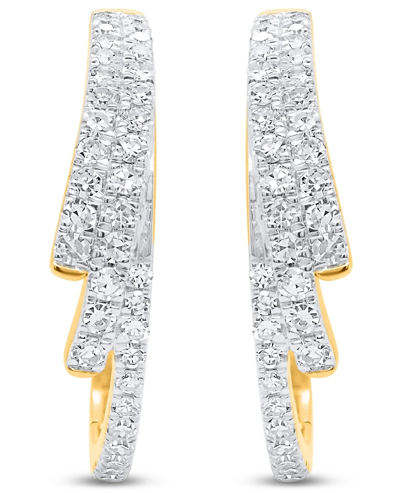 Forever Grown Diamonds Lab-Grown Diamond Hoop Earrings (1 ct. t.w.) Sterling Silver (also 14k Gold Plated Silver)