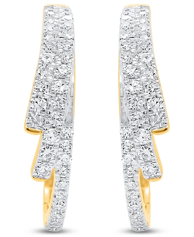 Forever Grown Diamonds Lab-Grown Diamond Hoop Earrings (1 ct. t.w.) Sterling Silver (also 14k Gold Plated Silver)