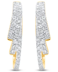 Forever Grown Diamonds Lab-Grown Diamond Hoop Earrings (1 ct. t.w.) Sterling Silver (also 14k Gold Plated Silver)