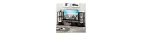 Furinno Turn-n-Tube Grand Entertainment Center, Espresso & Black