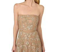 Adrianna Papell Women's Beaded Strapless Dress