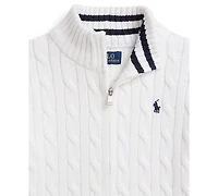 Polo Ralph Lauren Boys 2T-6 Cable-Knit Full-Zip Sweater