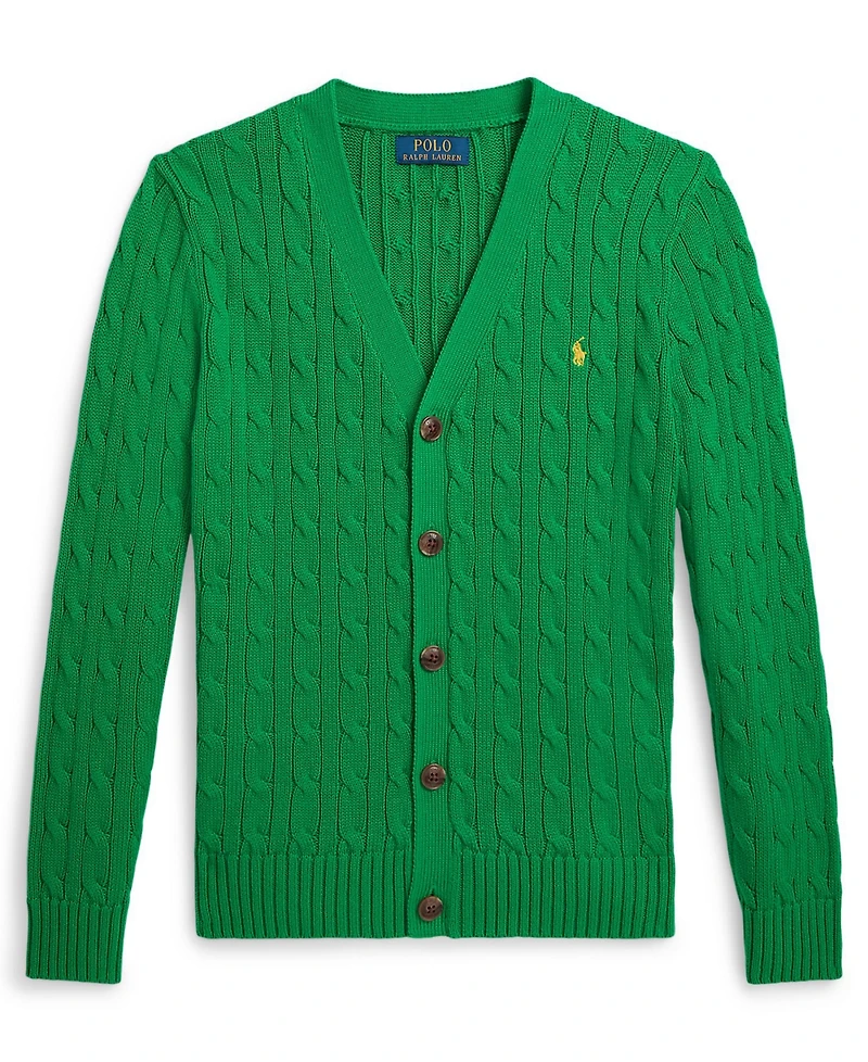 Polo Ralph Lauren Boys 8-20 Cable-Knit V-Neck Cardigan