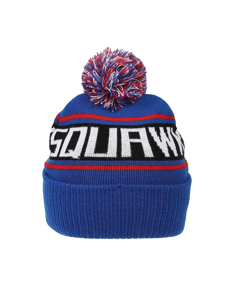 Stranger Things Men's Wsqk Squawk Blue Cuff Beanie