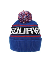 Stranger Things Men's Wsqk Squawk Blue Cuff Beanie