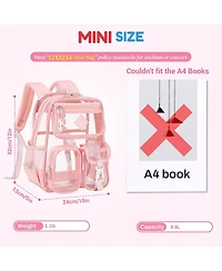 Batfox Mini Clear Backpack Small Pink Kids Girls