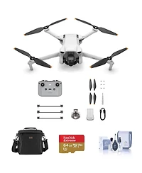 Dji Mini 3 Drone with Rc-N1 Remote Controller Bundle with 64GB microSD Card, Shoulder Bag, Cleaning Kit