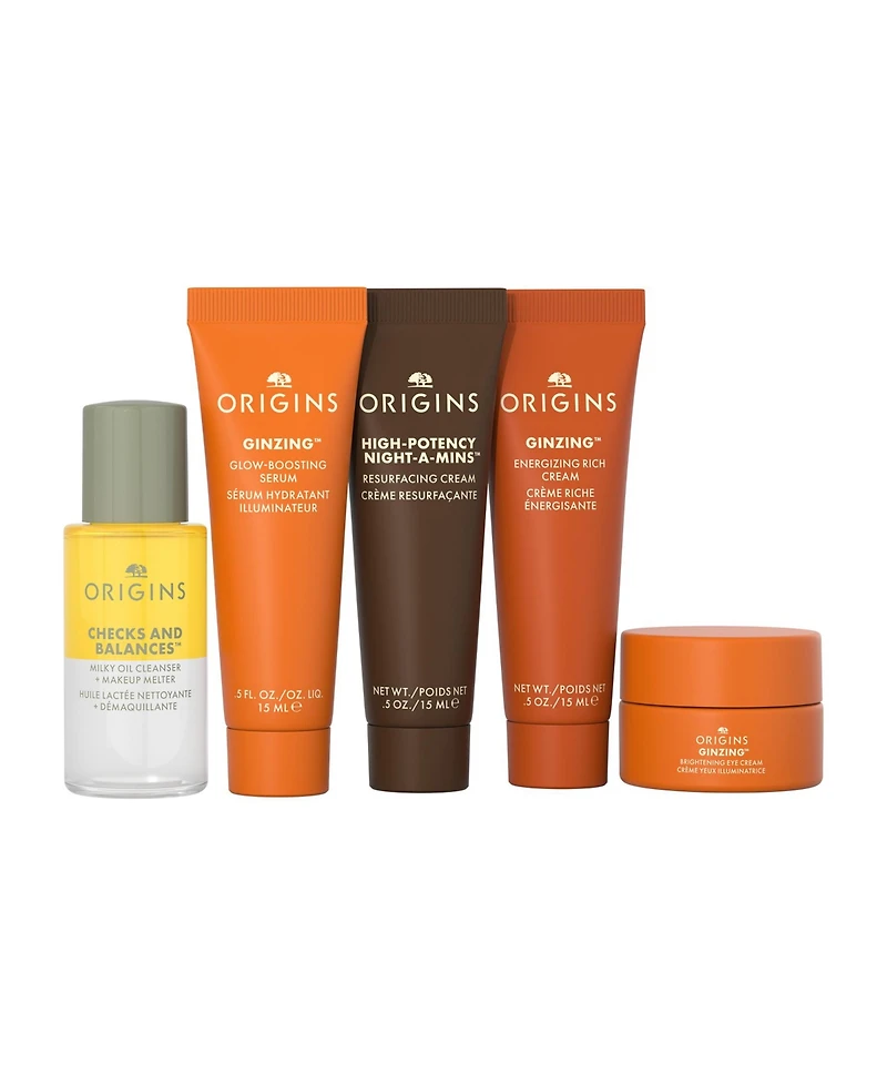 Free Origins 5-Pc. Day & Night routine with $50 Origins purchase (a $75 value)